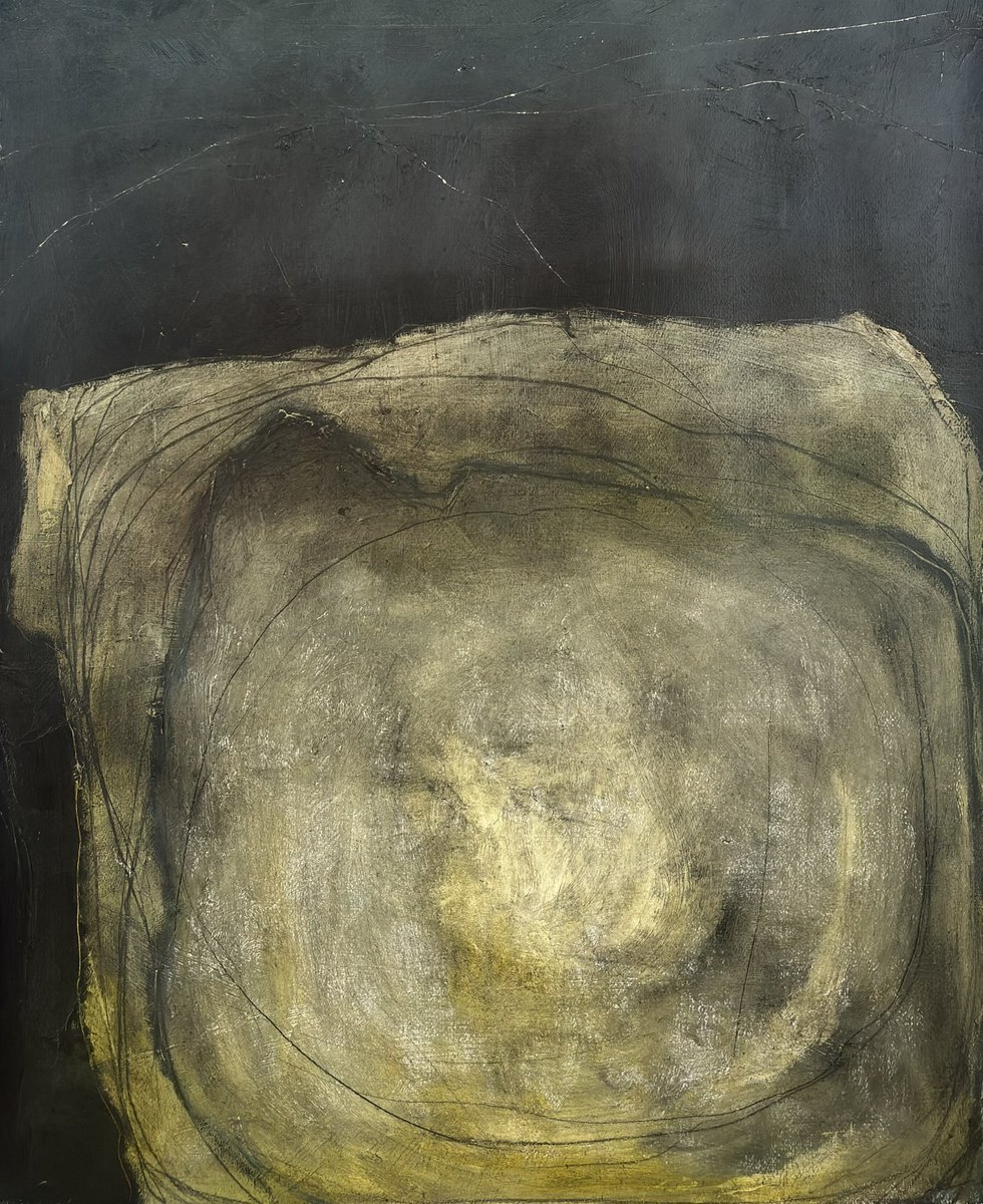 Becca3Artach's tweet image. Heart of the Mountain: oil on Fabriano, 70 x 80cm #abstractart #landscape