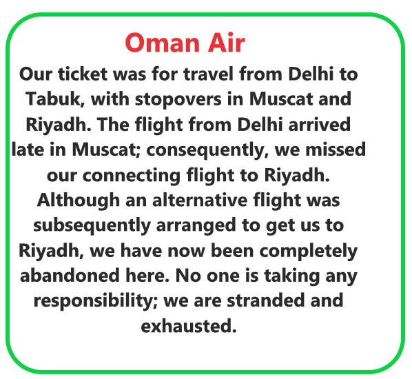 Shaif_46's tweet photo. @omanair @flyadealENG  How can you be so irresponsible? You delayed the arrival of an international flight into a region where active conflict was taking place, and now—after we missed our connecting flight—you have simply abandoned us to fend for ourselves. https://t.co/HSwmiDwUSM