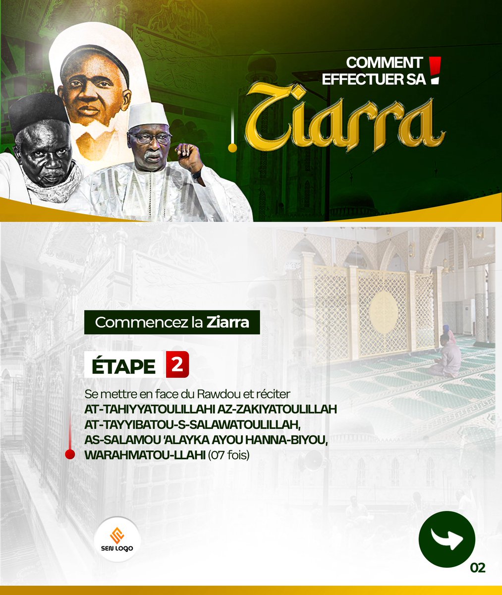 MamadouIbnAbdal's tweet photo. 🕌Commment effectuer sa Ziarra ? ©️ @SenLogo 

📿 Kayfiyatou Ziarra - Comment Effectuer sa Ziarra devant un mausolée ? 

✅ Naka la ñuy Ziarra Rawdou ? 

🗓️Dimanche 12 Avril 2026⏳ Jj-09

#ZiarraGénéraleTivaouane2026 #SerigneBabacarSy #Tivaouane ⤵️1️⃣ https://t.co/5vO8aXB3AN