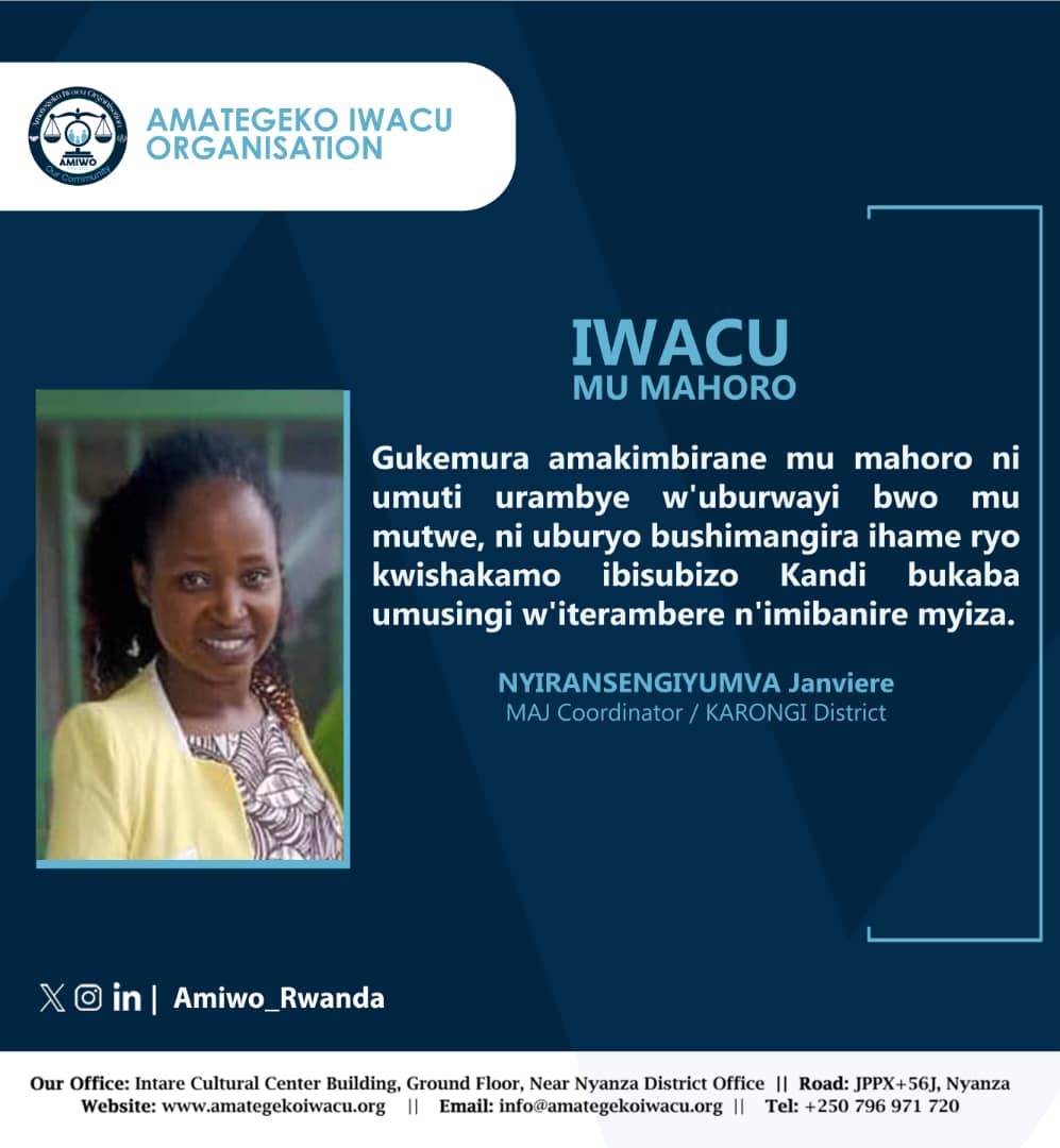 Amategeko Iwacu Organisation (AMIWO) tweet media