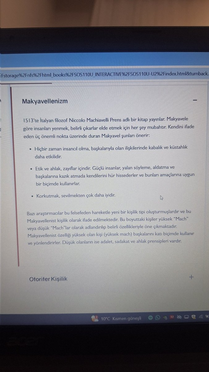 MBTI kişilik tipim bu tamam mı ona göre yaklaşın bana