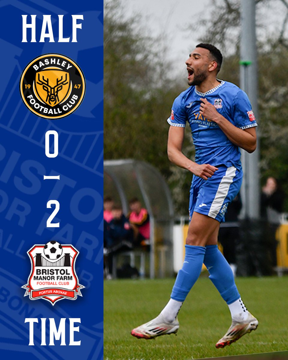 ManorFarmFC's tweet photo. HALF TIME | Bashley 0-2 Bristol Manor Farm

A strong half for the Farm with two well taken goals from Dugan &amp; Goodwin-Worrell gives Manor the lead at the half 

#UpTheFarm https://t.co/RNIBxHQlg5