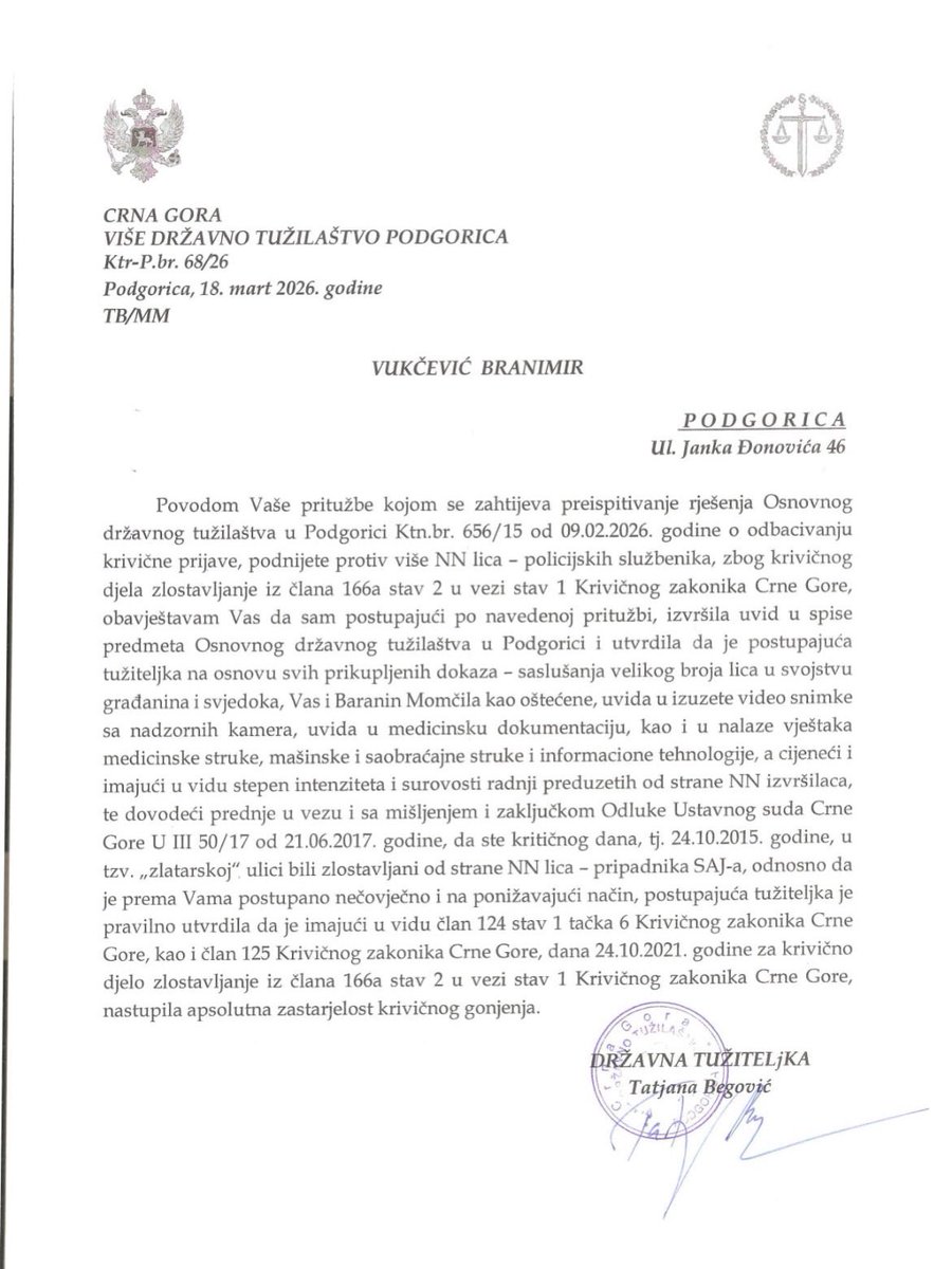 Akcija za ljudska prava tweet media