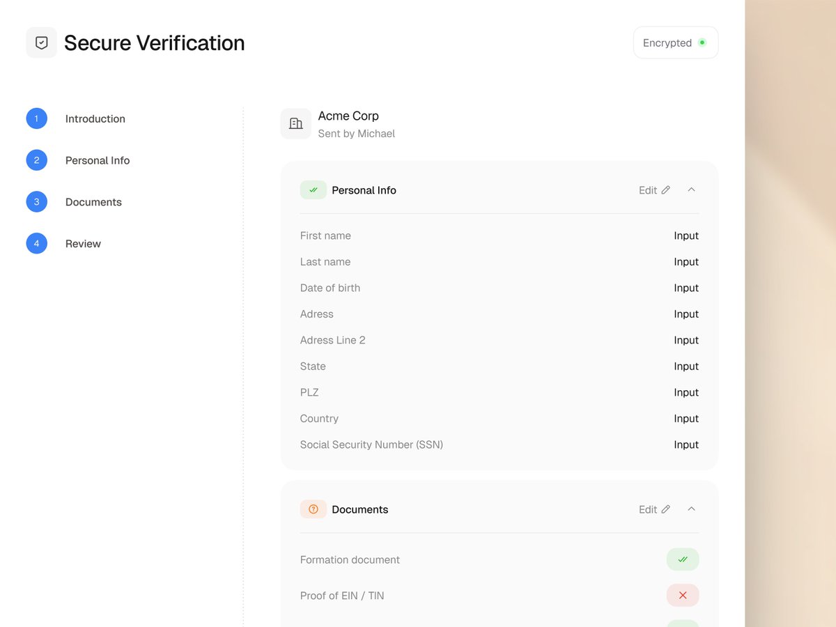 Verification Screen