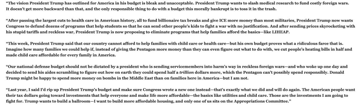 sn_handler's tweet photo. Top Senate Dem appropriator Patty Murray blasts the Trump admin's FY2027 budget request.

Murray says while Trump is "sending prices skyrocketing" with the war in Iran, the president is proposing cutting affordability programs like LIHEAP https://t.co/rcGRuSiQgF