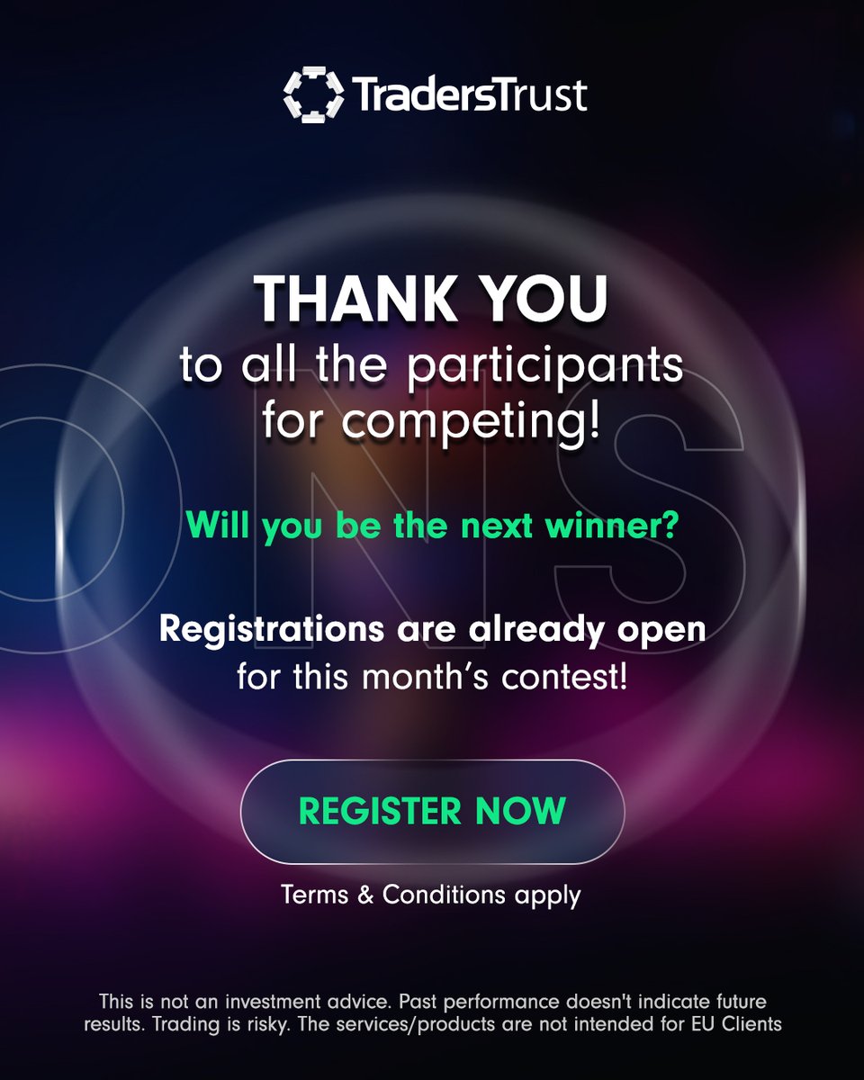 Thank you to all the participants for competing!⚡️

Will you be the next winner? Registrations are already open for this month’s contest

Enter Now🔥
1. Follow TarderTrust on   X   x.com/TradersTrustcm
2. Like &amp; Repost Contest Post
3. Register &amp; Start Trading: