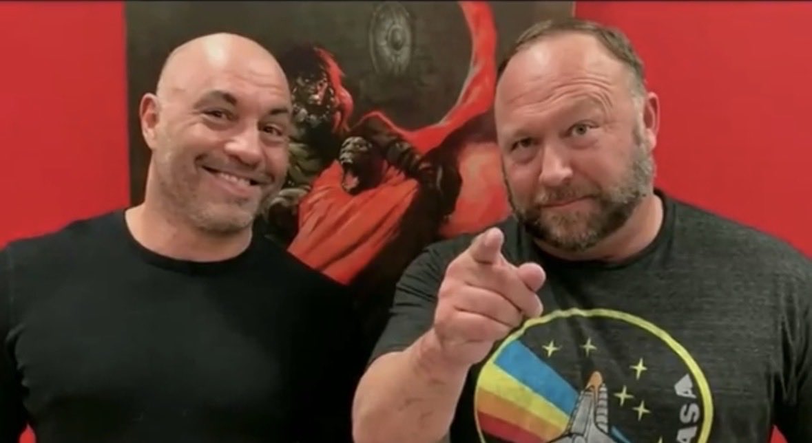 Louise687144's tweet photo. @OccGn @FitzInfo Ugh… nasty nasty nasty.  This video puts together so many connections… AND another rainbow… 😏

Alex Jones &amp; Joe Rogan Exposed: The Disinformation Company Occult Connection
https://t.co/UtBpuZV6jh https://t.co/hLU3uDZQAJ