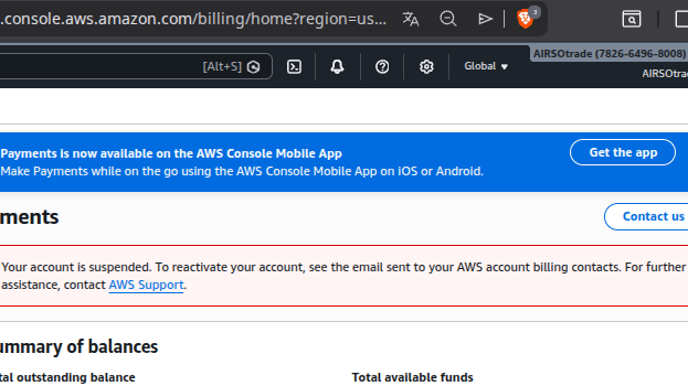 AIRSOtrading's tweet image. Critical update: AWS suspended our nodes (Error 522). We don’t wait for support tickets, we rebuild. ⚙️

Migrating the entire AIRSO ecosystem to Hetzner to ensure 100% bot uptime. Max 48h downtime. Thank you for your patience. 🛡️

#airso #algotrading