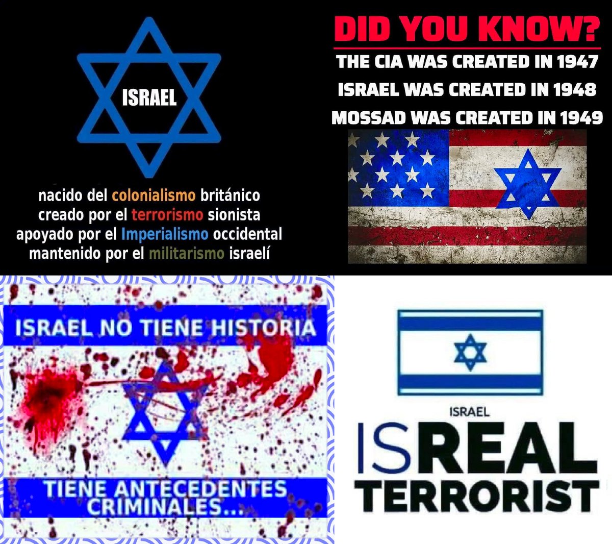 DoloresdelVal16's tweet photo. @p4purrip0p Israel, organización ”Sionista terrorista con licencia" para cometer crímenes de Lesa Humanidad con apoyo de occidente.https://t.co/it1CoymZ1S @VTVcanal8 @C5N @g1 @RTVCnoticias @CGTNOfficial @_MariaZakharova @BOLNETWORK @BFMTV @BBCWorld @Asahi #VenezuelaMultipolar #DelcyRodríguez https://t.co/BHNzmnVuhi