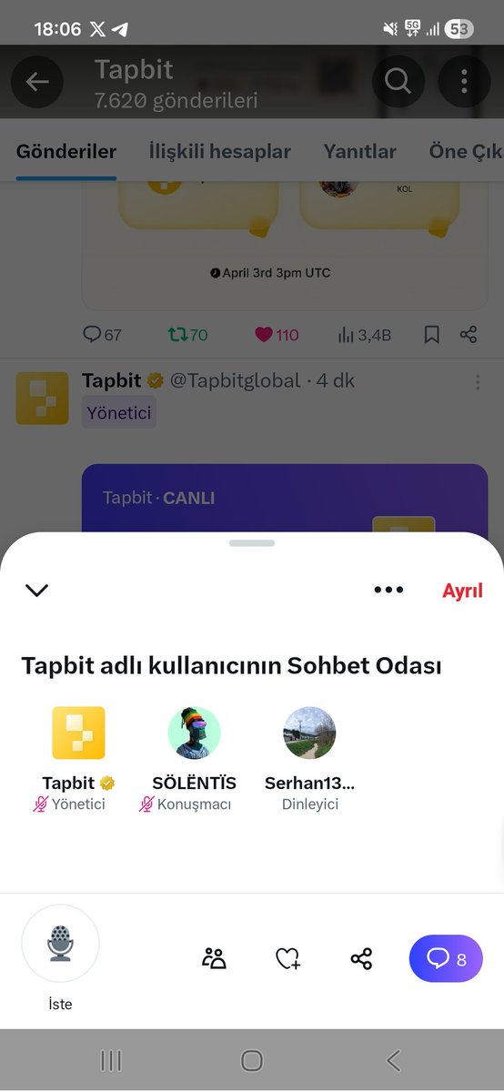 serhan13341's tweet image. I am in. #Tapbit