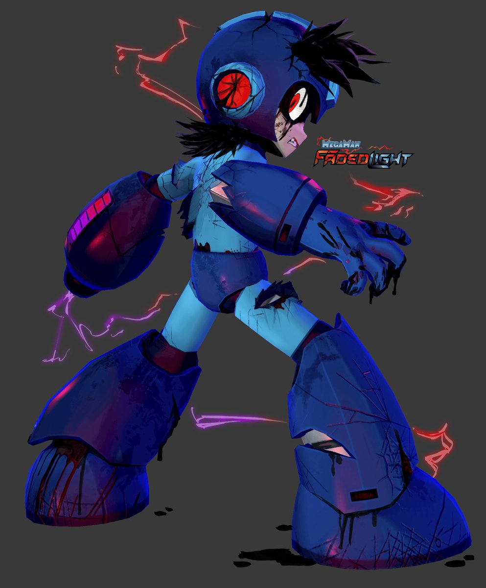 POV: you took Rock's snickers bar.

[[New key art/render for Faded MM's model~]]
#fadedlight #megaman