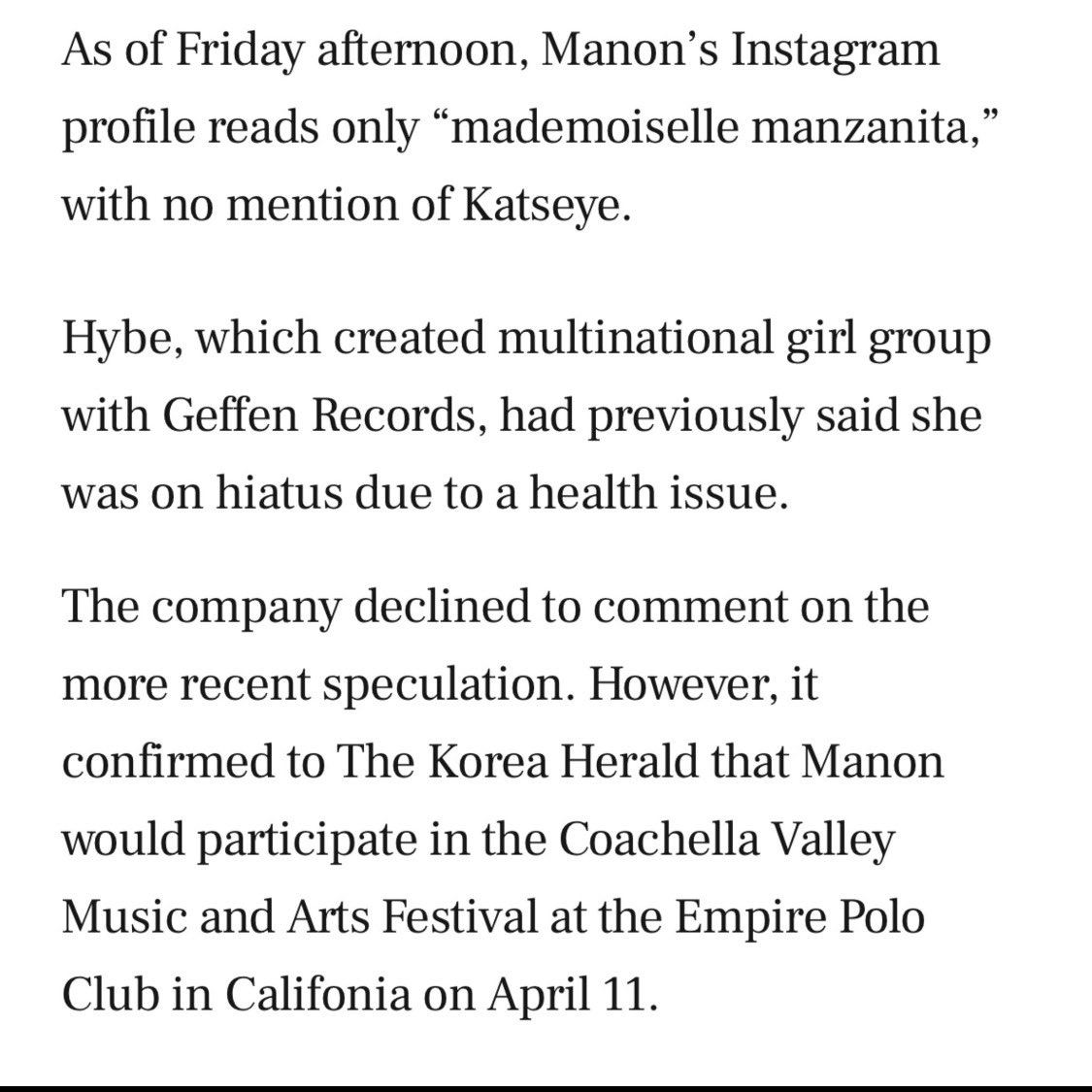 shekuaep's tweet image. #FreeManon won’t comment on her status in the group but conveniently bring up that she’ll be at Coachella. Nobody is tuning in for 0t5 Coachella so they’re using her name to bring people in. Mistreat and embarrass her, but use her name, image and likeness…that’s exploitation