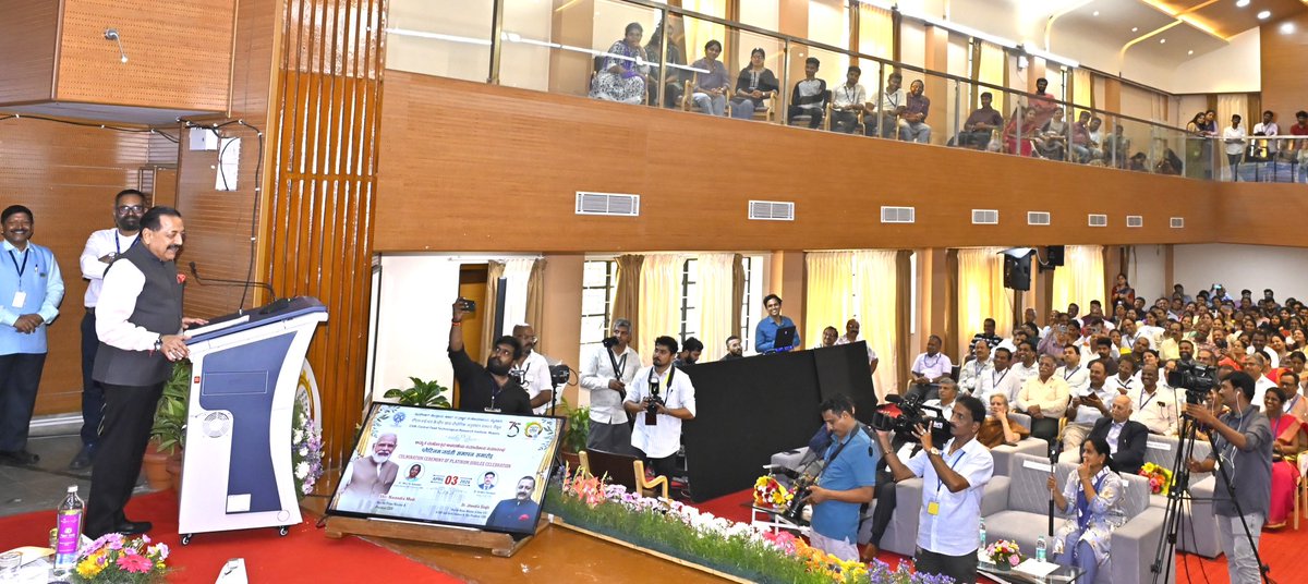 DrJitendraSingh's tweet image. My address to the Faculty and students at "Central Food Technology &amp;amp; Research Institute" (CFTRI) #Mysuru:

Takeaways:
"At a time when mankind is aiming at the priority goals of Food Security, Water Security and Energy Security, this is the world's unique institute engaged in