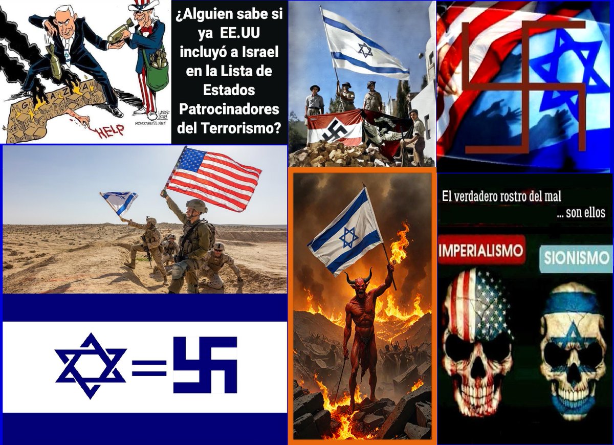 DoloresdelVal16's tweet photo. @p4purrip0p Israel, organización ”Sionista terrorista con licencia" para cometer crímenes de Lesa Humanidad con apoyo de occidente.https://t.co/it1CoymZ1S @VTVcanal8 @C5N @g1 @RTVCnoticias @CGTNOfficial @_MariaZakharova @BOLNETWORK @BFMTV @BBCWorld @Asahi #VenezuelaMultipolar #DelcyRodríguez https://t.co/BHNzmnVuhi