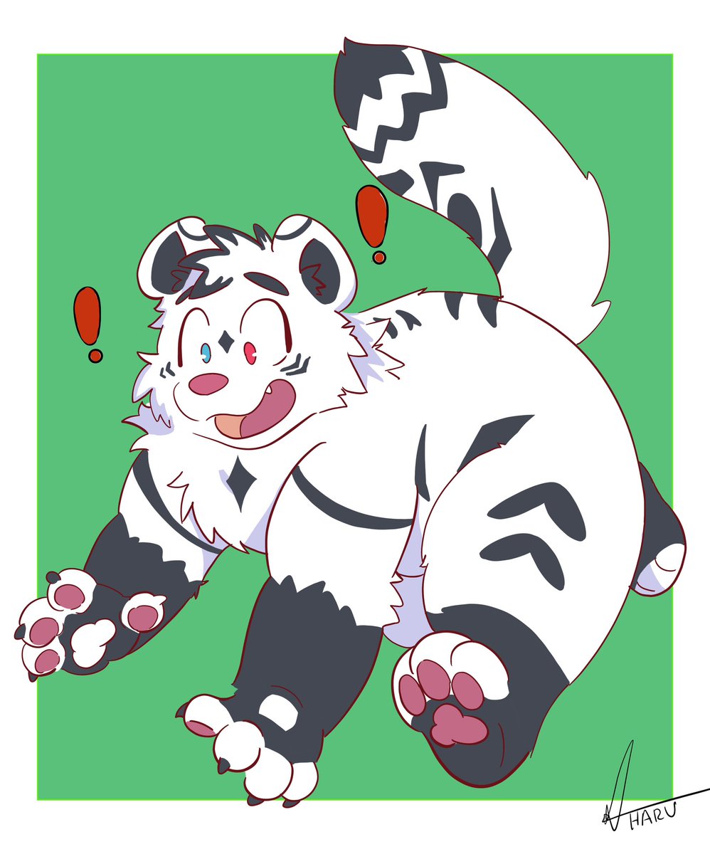 Haru_pandita's tweet photo. Bueno chicos, este dibujo se lo dedico a un amigo que aprecio mucho y pos siento que me salio genial, es un tigre muy cute >w< https://t.co/tFtZ8nChZd