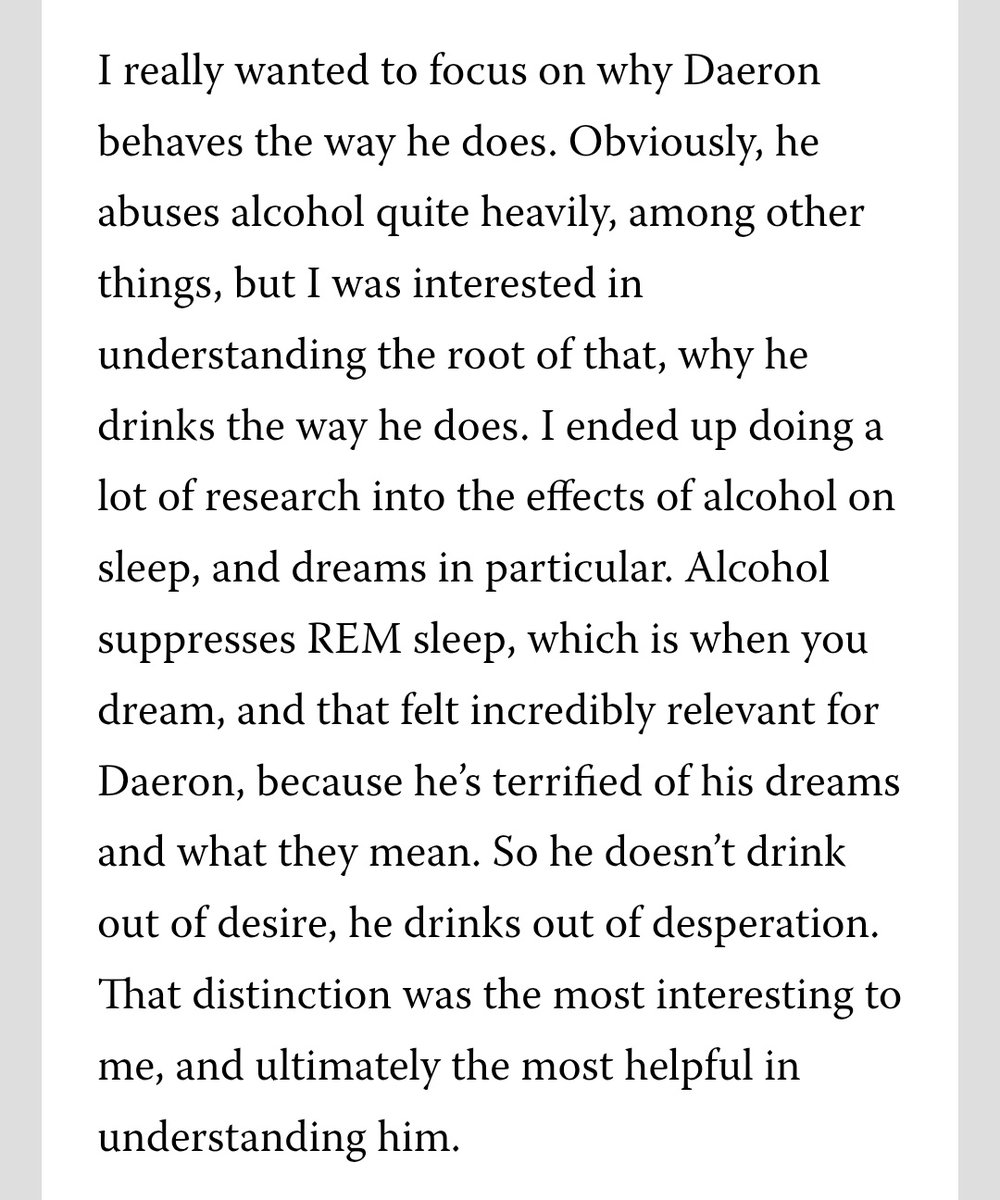 "because he's terrified of his dreams" im gonna actually be so sick like