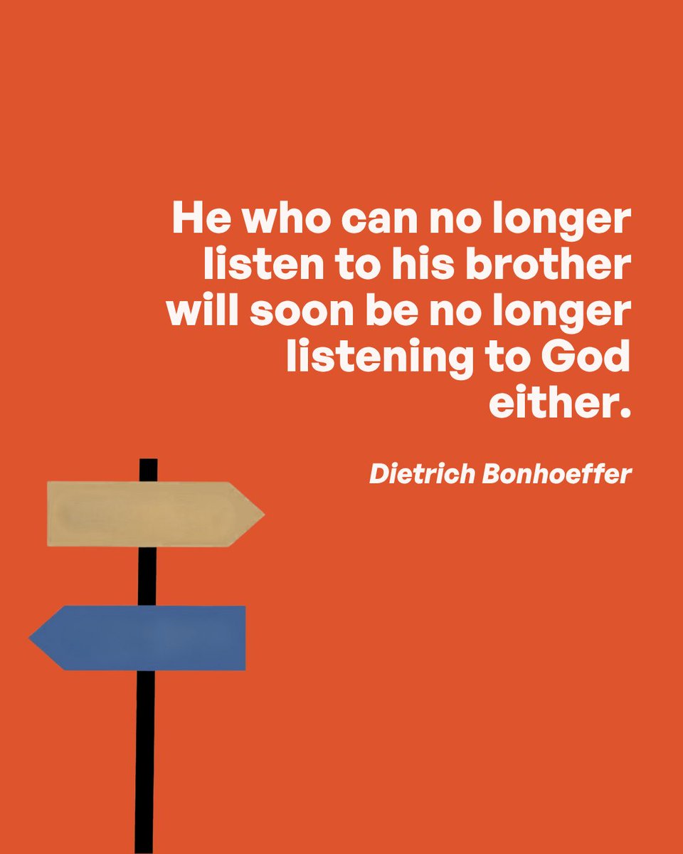 That’s a sobering thought. Because listening doesn’t feel like much. It’s quiet. Unimpressive. Easy to skip.

But it’s one of the clearest ways we show dignity. To listen is to say: You matter. Your voice matters. I’m not dismissing you.

And according to Bonhoeffer, what we