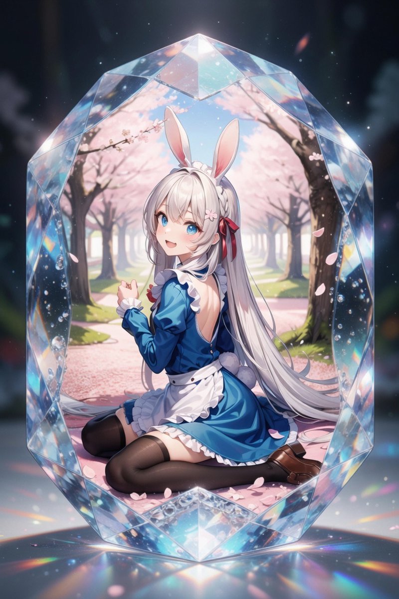 月夜のうさぎAIart tweet media