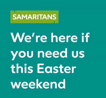 SamsBournemouth's tweet image. Whether you are spending this #Easter #BankHolidayWeekend with friends,  family or alone, if you are struggling @Samaritans volunteers will be here to take your calls 📞116 123 💚