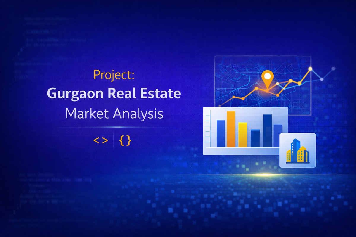 DataWithBalam's tweet photo. 🚀 Day 93 of my #ZeroToDataAnalyst journey
Today: Gurgaon Real Estate Market Analysis
Real data is messy, but that’s where real insights come from.
Applied EDA, cleaning, and visualization to analyze property trends.
Projects build real skills.
#Python #DataAnalytics https://t.co/s44uqzhb9X