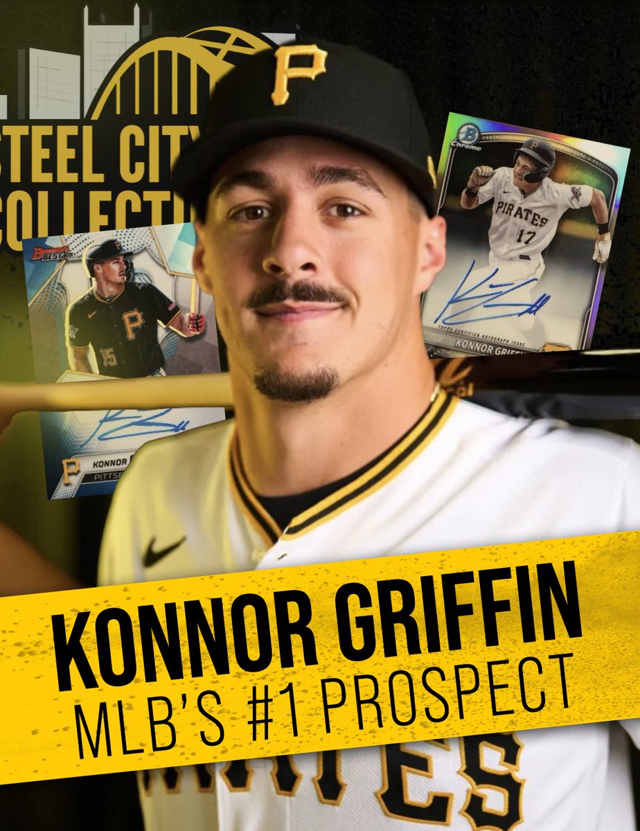 SCCTradingCards's tweet image. MLB's #1 Prospect Konnor Griffin makes his debut TODAY!

Chase his autographs in products like 2025 Bowman and Bowman's Best Baseball, 2025 Panini USA Stars &amp;amp; Stripes Baseball, 2025 Panini Prizm Baseball, and 2025 Panini Boys of Summer Baseball!

#Topps #LetsGoBucs