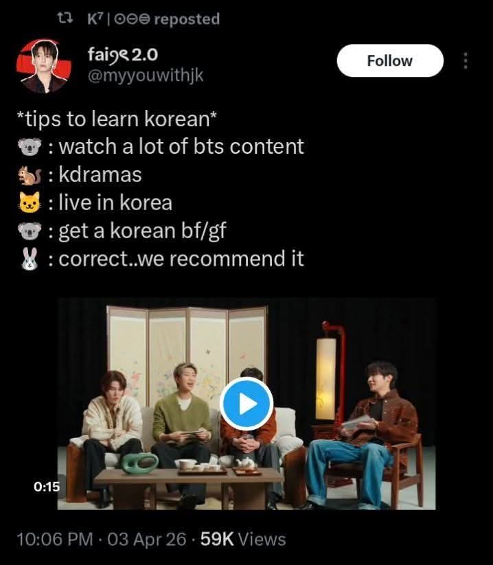 Tae__Ita's tweet photo. Tell that bear guy to reply my texts Namjoon 
(Helps both way I can help his English learning &amp; he'll help me out with Korean win win)
Beside her said let's study together the other day https://t.co/22TDC3RGve