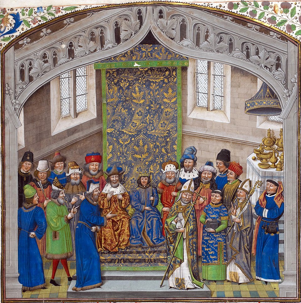 The coronation of the 10 year old Richard II