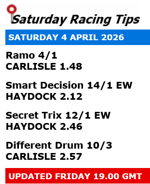 RamtipsRacing's tweet photo. Free racing tips for Saturday 4 April 2026 https://t.co/DVzfXuccfK