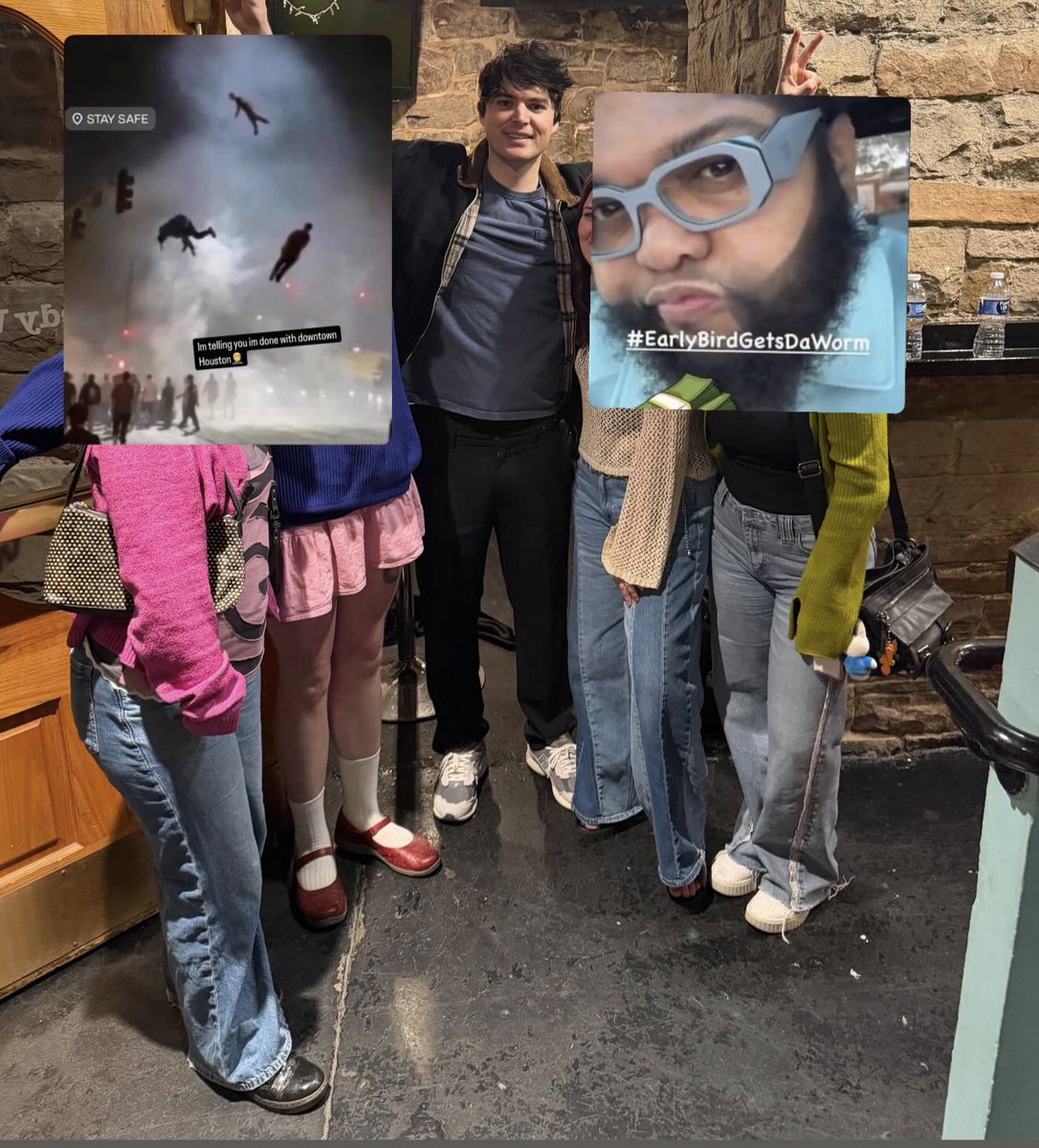 i can’t get over us four in bright fucking colors front row like Okay whatever