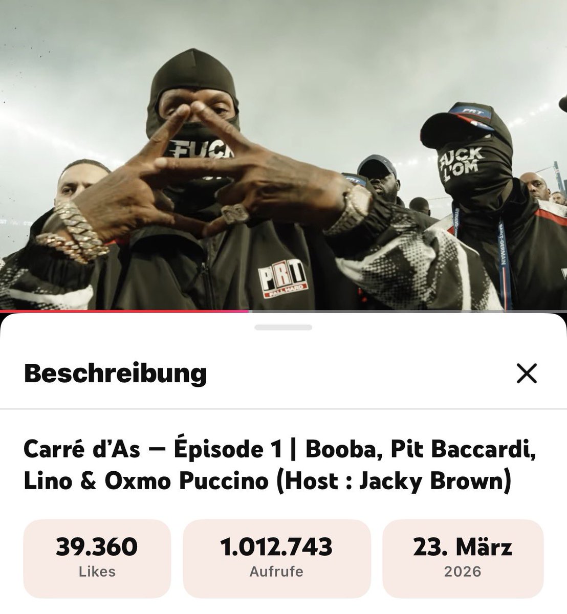 KrmPiraterie's tweet image. Carré d’As – Épisode 1 vient de dépasser le million de vues sur YouTube 📈 @oklmedia1 #BOOBA 🏴‍☠️