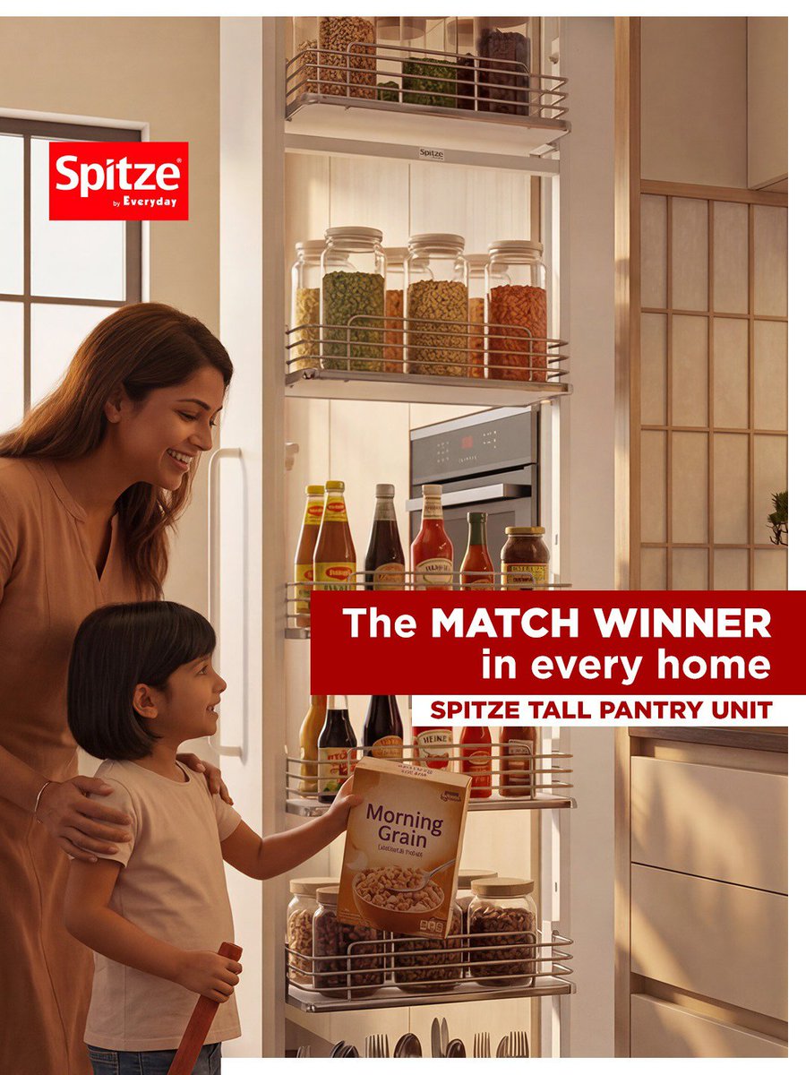 SpitzeEveryday's tweet image. Tall Pantry Unit: The powerful storage player every kitchen needs. 

#spitzebyeveryday #storagesolutions #kitcheninteriors #kitchenstorageideas #kitchenaccessories