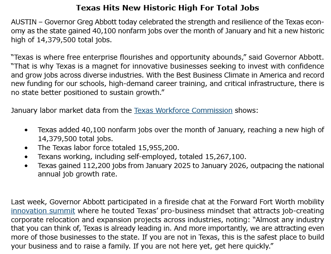 Governor Abbott Press Office tweet media