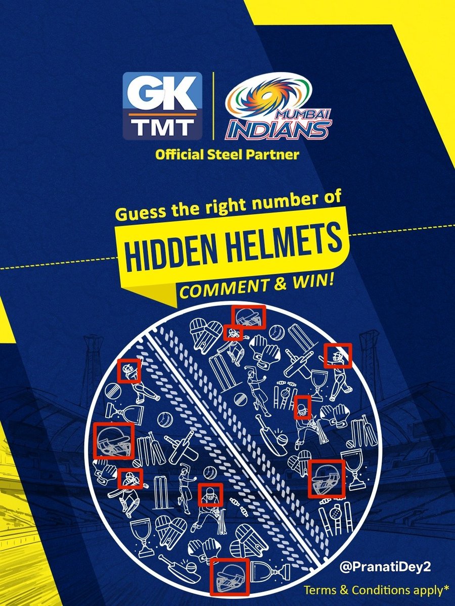 PranatiDey2's tweet photo. @GK_TMT Spotted 10 Helmets 👀🤞

#gktmt #indianskatmt #officialpartner #commentandwin #mumbaiindians
@GK_TMT 💙 

Join 
@Poojapayak22 
@Im_karan22 
@msricky86 
@chiragjain387 
@GoldQueenie4 https://t.co/BoArtYFiNe