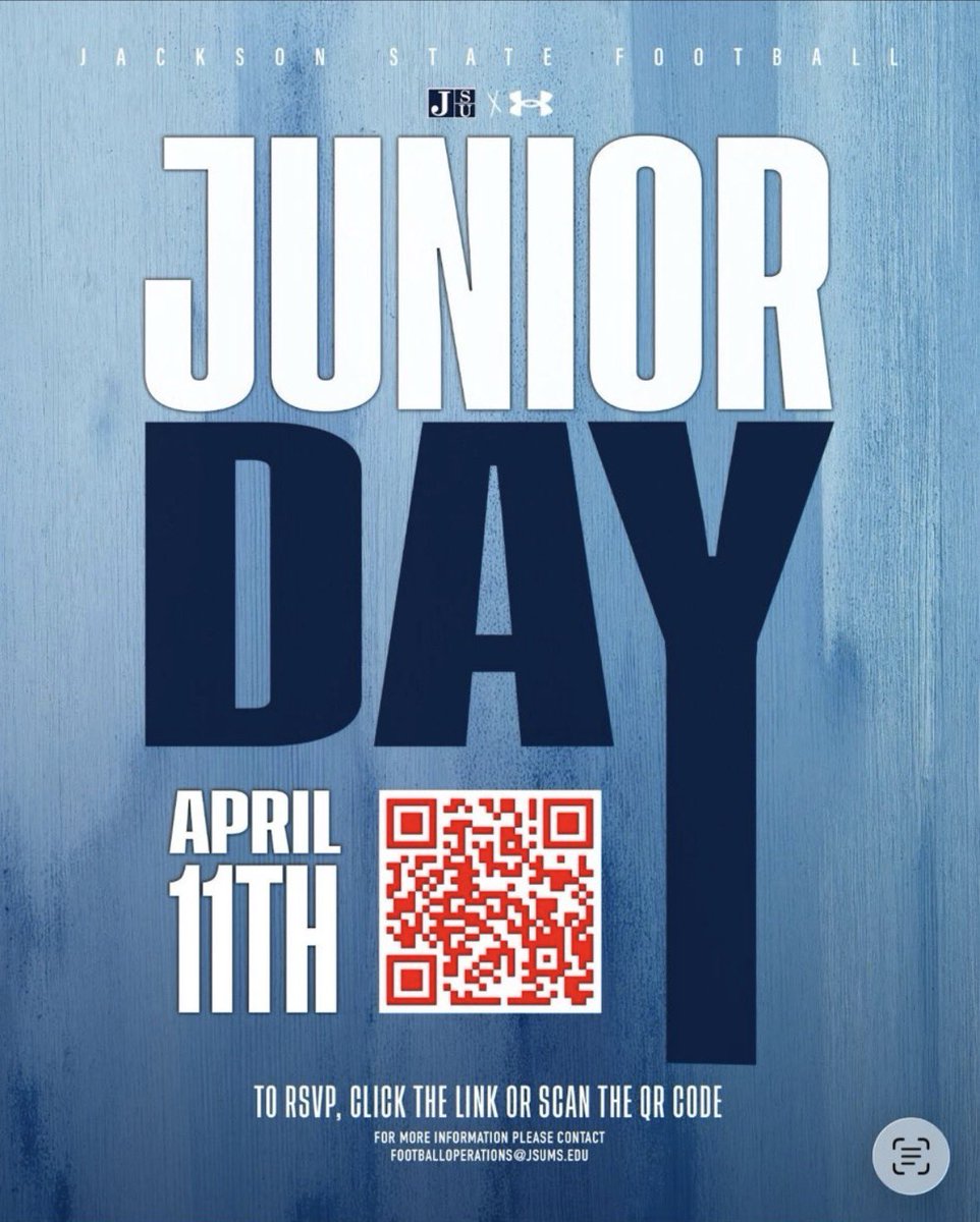 Blessed to receive invitation at Jackson State University on April 11 for junior day! 💙🐅! <a href="/DorienMartinJSU/">Dorien Martin</a> 

<a href="/coach_horsley/">Demond Horsley M.Ed.</a> 
<a href="/TexasICE7v7/">Texas ICE 7v7</a> 
<a href="/DavidSmoak/">David Smoak</a> 
<a href="/Coach_JohnsonMT/">Kendrick Johnson</a> 
<a href="/adamgorney/">Adam Gorney</a> 
<a href="/samspiegs/">Sam Spiegelman</a> 
<a href="/Coach_Pruitt74/">Chaston D. Pruitt</a>