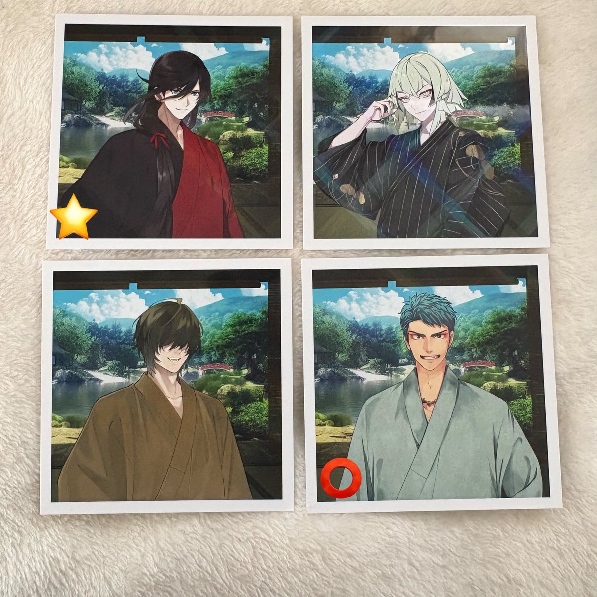 Torihiki_yu_mi's tweet photo. 【交換】 刀剣乱舞 ましコレ 軽装 B D E

譲:画像参照

求:193円/枚(レア:250円/枚)or 笹貫

※1枚目ホログラム
【お譲り】
※1枚目☆,2枚目は4枚目を倍数以上のみ
※3枚目は4枚目>1枚目(☆以外○優先)を同数以上優先
【交換】
※2枚目は4枚目同数以上優先 https://t.co/V72uIn7nK0