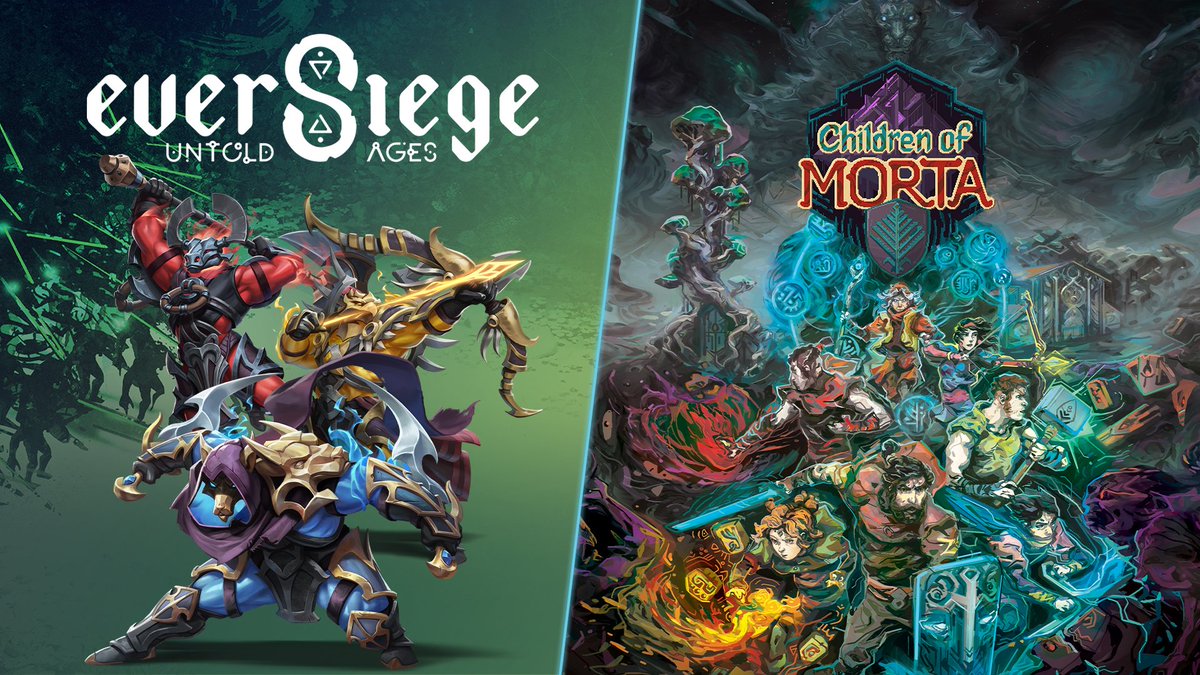 PlayEverSiege's tweet photo. The EverSiege x Children of Morta Bundle is LIVE!

We’re teaming up with the crew at @ChildrenOfMorta!

Experience the hero-strategy action of EverSiege and the story-driven roguelite action of Children of Morta in one bundle!

Bundle available on Steam here 👇 https://t.co/dIbKQUUhFu