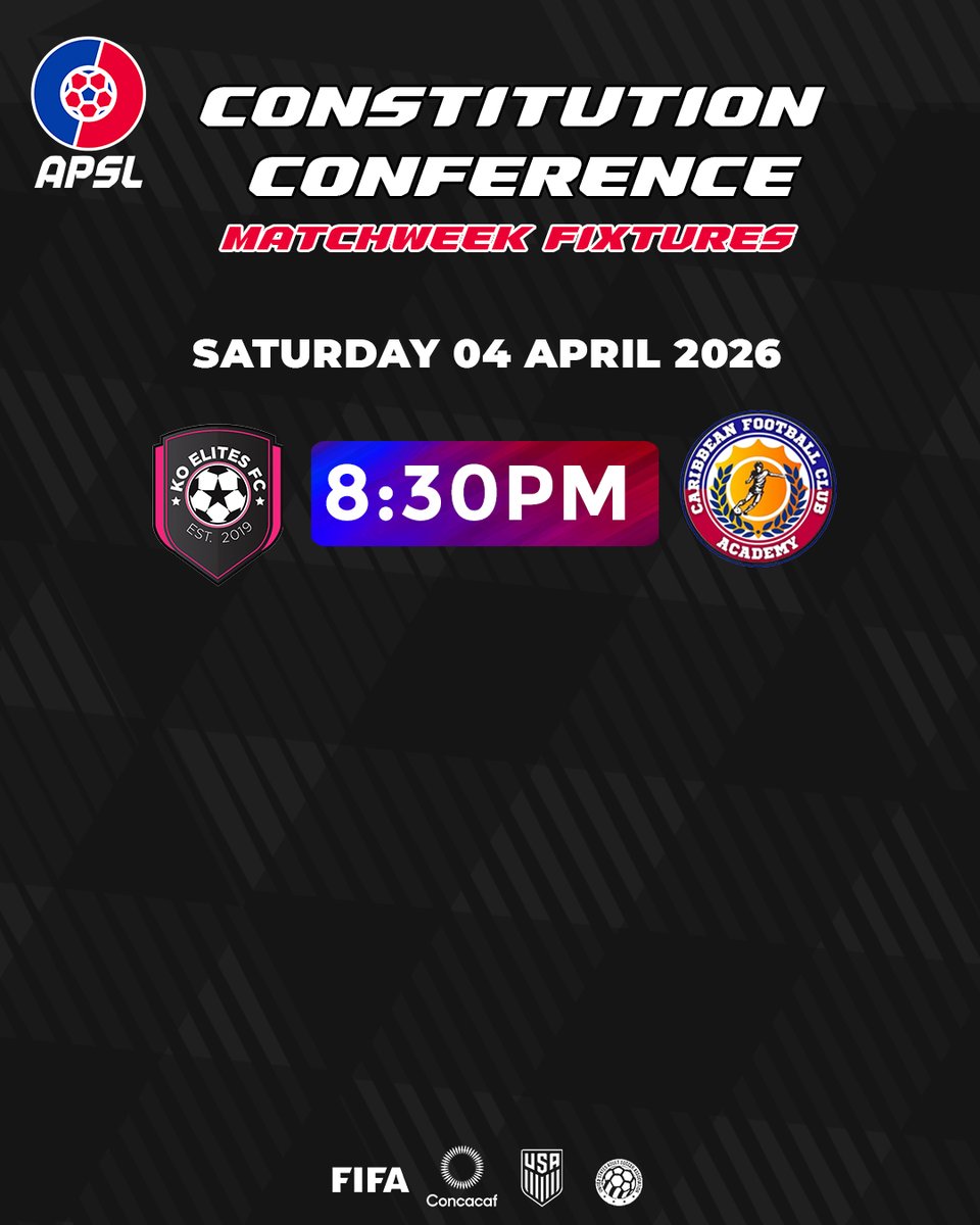 APSLSoccer_'s tweet photo. 📅 Weekend Fixtures

Conference play continues across the APSL this weekend as clubs return to the pitch with critical points on the line.

Title races, playoff positioning, and promotion battles remain tight — every match has implications.

The table won’t wait. https://t.co/wuJ149MwmU