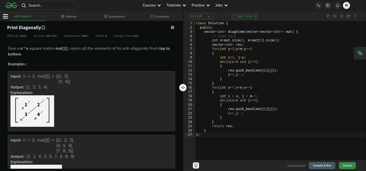 Harshit42077's tweet photo. Day 46 of 60 day code challenge consistency 💻🔥
Still learning, still growing, still not giving up.
Every problem solved is one step closer to the goal. 🚀
All thank you to @geeksforgeeks and @NPCI_NPCI for this support !
#geekstreak60
#npci
#POTD https://t.co/VAzlul6mIu