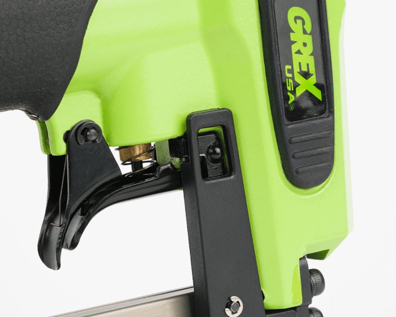 The Auto-Lockout feature intelligently halts firing when you're down to about 7 pins, ensuring you're always aware of your pin count and avoids firing empty holes into your work-piece. #grextools