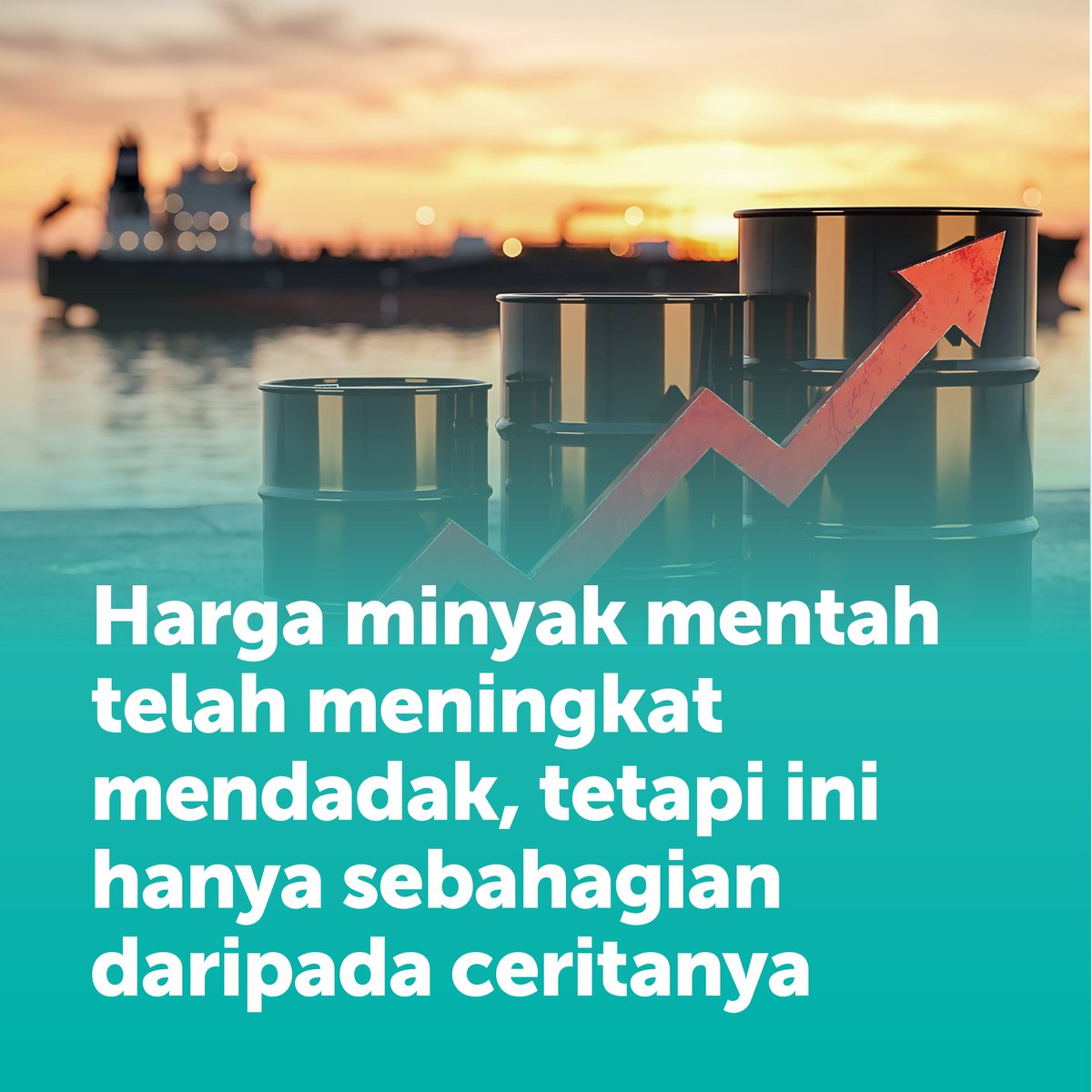 Petronas's tweet photo. Harga minyak naik. Namun, kos untuk menggerakkan minyak itu dari sumbernya ke Malaysia turut melonjak, dalam beberapa kes, lebih tinggi daripada kenaikan harga minyak itu sendiri. Ini gambaran penuh yang perlu difahami. https://t.co/XLJmCmMxYy