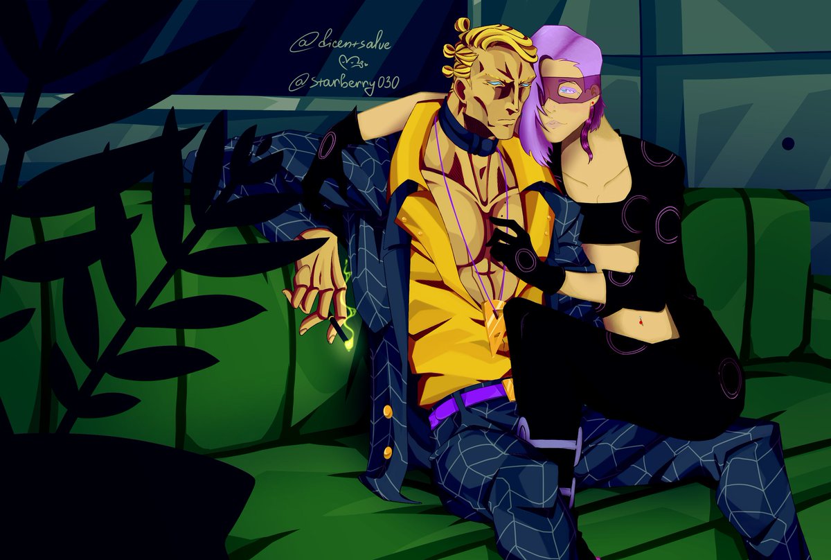 dicentsalve's tweet photo. Little collab with beautiful @Starberry030
#jjba #promelo #lasquadra https://t.co/fUd4gQDcA9