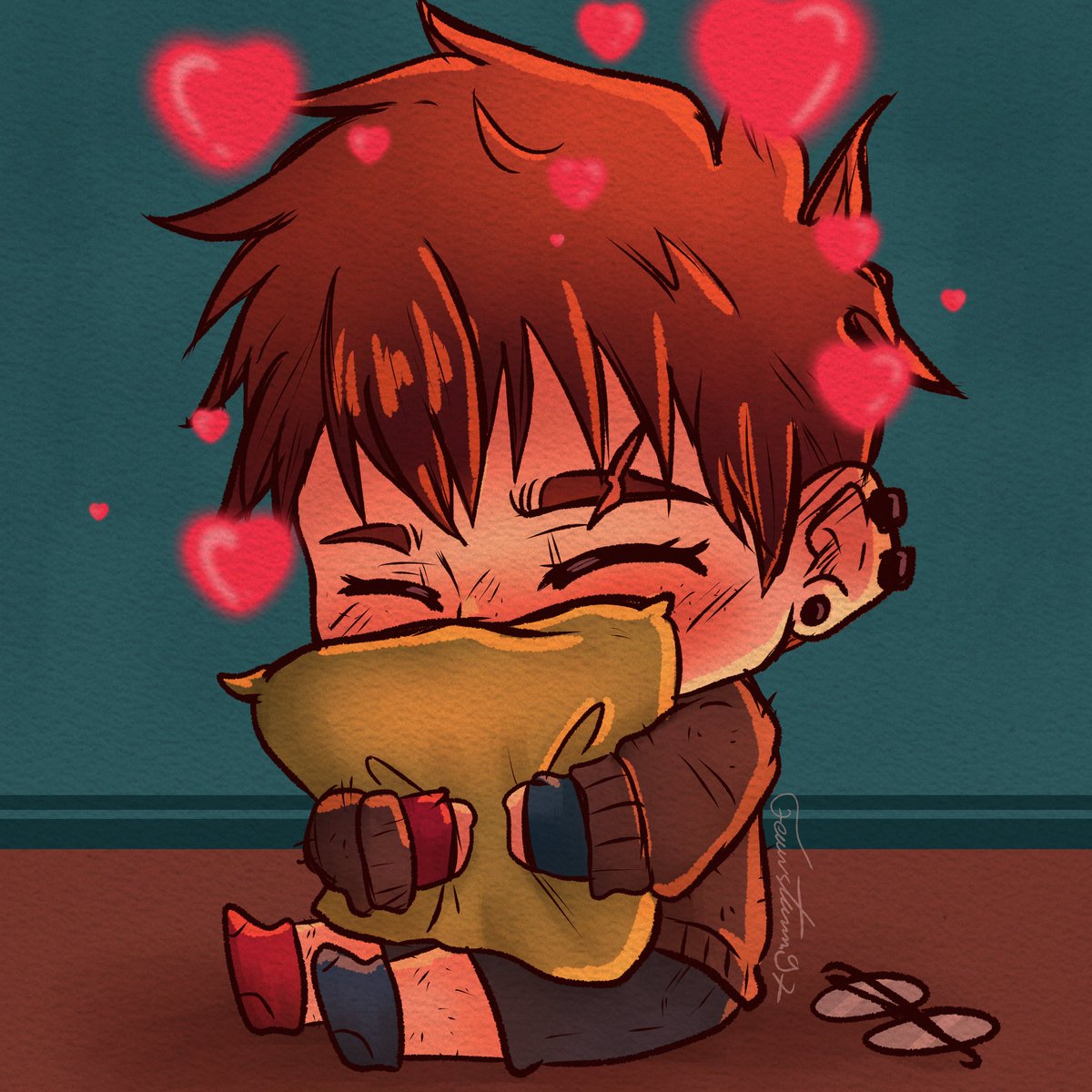 A quick chibi Katie drawing xD this was her after she got a crush on one of my other miis on the Tomodachi life demo xD 

#originalcharacter #oc