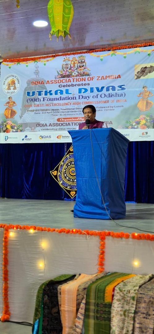 indiainzambia's tweet photo. Today, HC attended Utkal Divas celebrations organized by the Odiya Association of Zambia. The colourful event was attended by members of the Indian diaspora and Zambian friends of India.

#UtkalDivas #IndiainZambia #Odisha #IndianDiaspora #IndiaZambia #CulturalDiplomacy #Lusaka #IncredibleIndia 
@IndianDiplomacy @MEAIndia @PMOIndia @iccr_hq @mygovindia