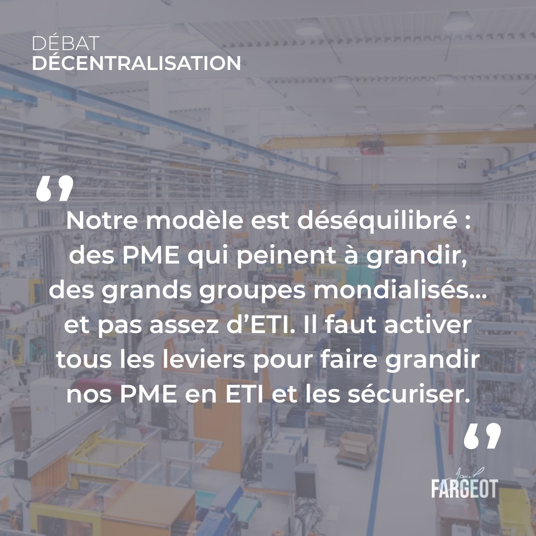 DanielFargeot's tweet photo. | AU SÉNAT |

🏭 𝗗𝗲́𝗯𝗮𝘁 𝘀𝘂𝗿 𝗹𝗮 𝗱𝗲́𝘀𝗶𝗻𝗱𝘂𝘀𝘁𝗿𝗶𝗮𝗹𝗶𝘀𝗮𝘁𝗶𝗼𝗻 : 𝗤𝘂𝗲𝗹𝗹𝗲 𝗻𝗼𝘂𝘃𝗲𝗹𝗹𝗲 𝗽𝗼𝗹𝗶𝘁𝗶𝗾𝘂𝗲 𝗱’𝗶𝗻𝗱𝘂𝘀𝘁𝗿𝗶𝗮𝗹𝗶𝘀𝗮𝘁𝗶𝗼𝗻 ?

📉 Depuis plus de 25 ans, la situation industrielle française décroche. Les différents plans mis en place ont atténué la chute. L’enjeu est la création d’une réelle dynamique, dans un contexte où les dirigeants sont inquiets avec une dégradation de la rentabilité. Pour autant la France regorge de talents.

Et si le rebond industriel se situait sur les ETI ? Ancrées dans les territoires, elles sont plus résistantes que les PME et plus flexibles que les grands groupes.

🇫🇷 La France peut renforcer ce réseau d'ETI solides et exportatrices pour inverser la tendance.

| @Senat  | @publicsenat | @Le_Figaro  | @LesEchos | @Bpifrance |