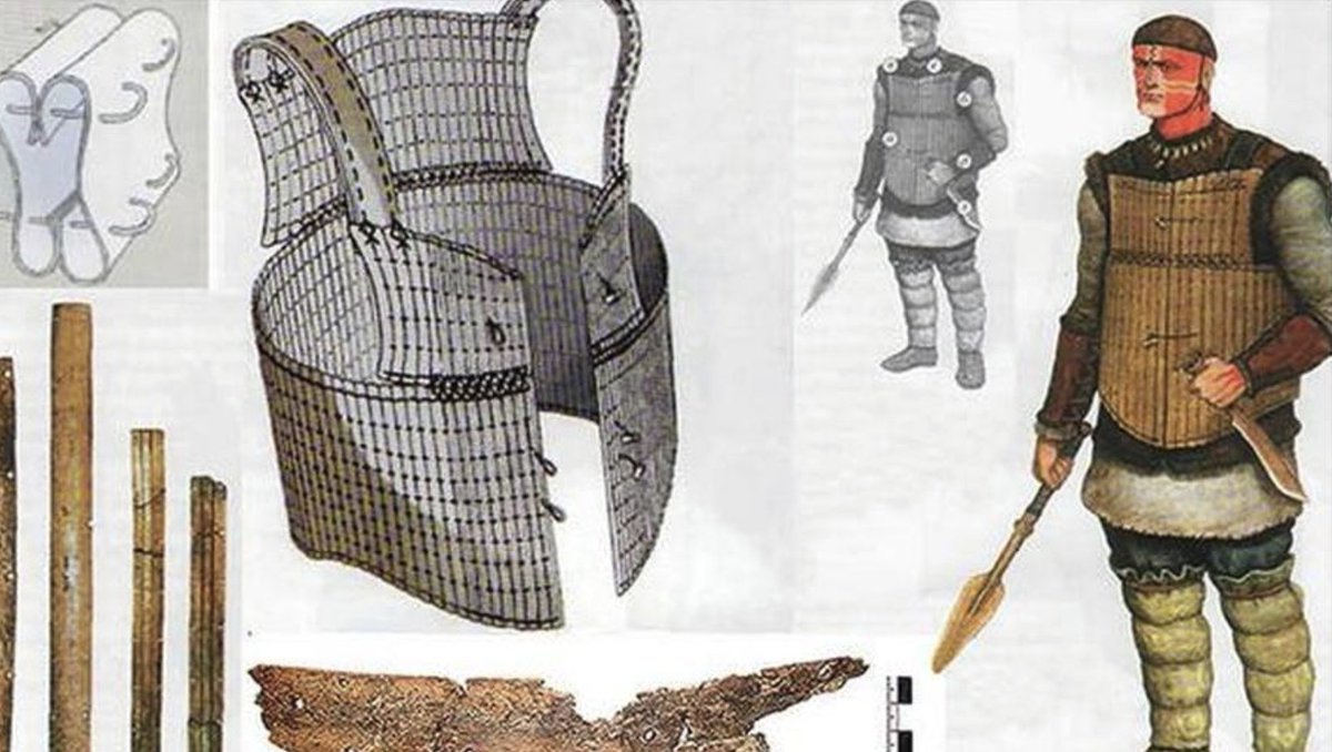 جلیقه ضدسنگ مربوط به پس از عصر حجر که از استخوان درست شده. اگر ایران به عصر حجر برگشت، مراد مزیت میتونه ازینا بپوشه.