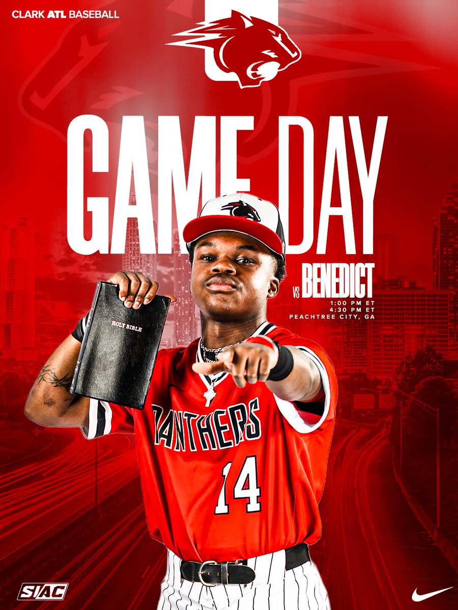 ClarkAtlantaBB's tweet photo. 𝐁𝐀𝐂𝐊 𝐓𝐎 𝐈𝐓! ⚾️🔥🐾

🆚 Benedict
📍 Home Plate Field
⌚️ 1/3:30 PM
📺 SIAC Network 

#GoPanthers🐾 | #WeAreCAU https://t.co/cev6MP1jvC
