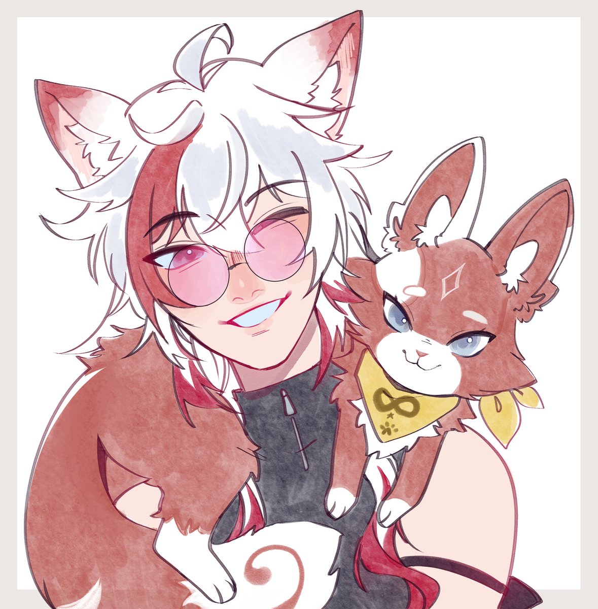 Está lindísimo el dibujo de <a href="/Lee_Kairy/">Kairy_Gi 🐯 ComisionesABIERTAS</a> me encanta y con mi mascota Kirita <3. Dadle mucho apoyo!