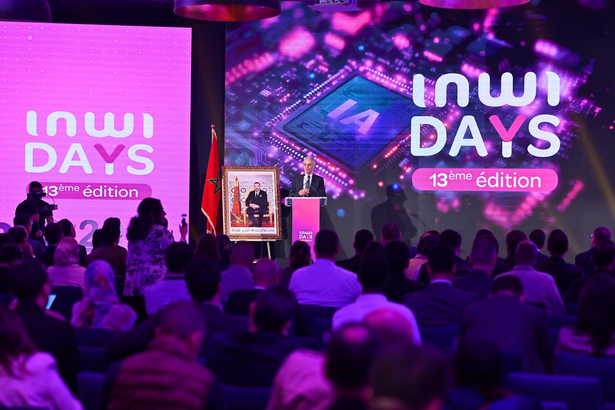 inwi's tweet photo. Coup d'envoi de cette 13ème édition des #inwiDAYS avec le mot d’ouverture du Président Directeur Général de inwi, M. Azdine El Mountassir Billah, qui a rappelé l’ambition portée par #inwi depuis plus d’une décennie : faire des inwiDAYS une véritable plateforme d’innovation et de collaboration au service de l’écosystème digital marocain. De l’intuition des débuts à une institution aujourd’hui reconnue, inwi continue de connecter startups, entreprises et experts pour transformer des idées en projets concrets et en success stories. 
#inwi_innov #IA #Innovation