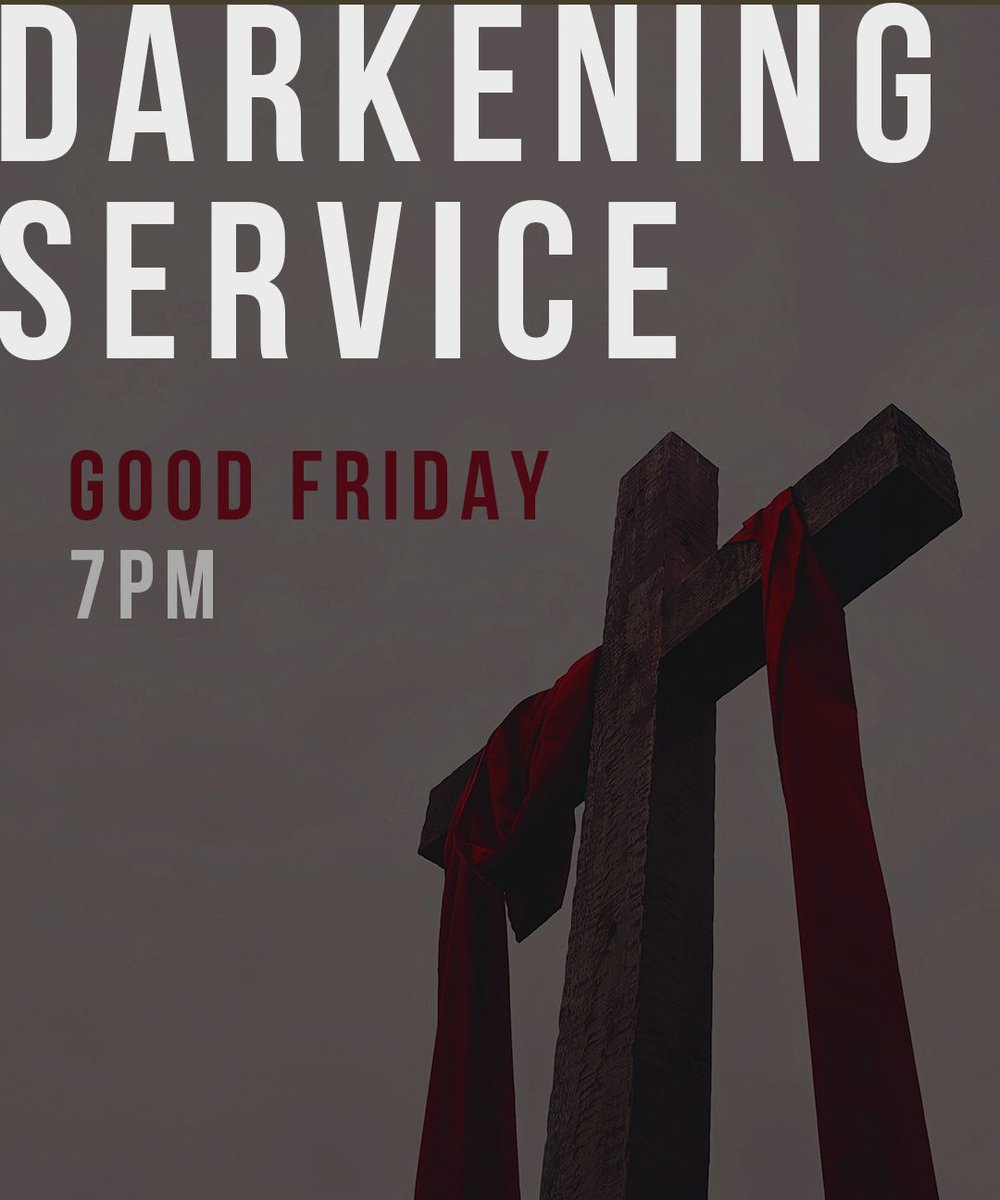 rh_lawrence's tweet photo. Join us at 7pm tonight as we recount the seven sayings of Jesus on the cross. https://t.co/ClgNcMgxvO