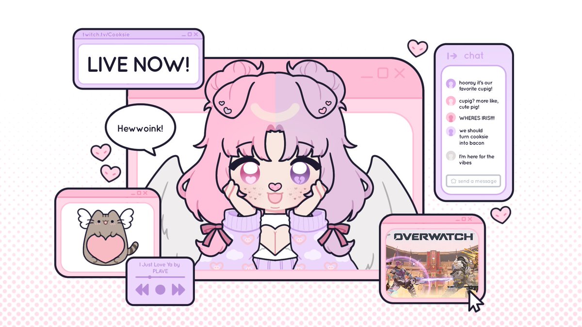 Time for some Underwatch!
I'll be playing some Mario Kart World with some people later too!

🎨ashabananabread